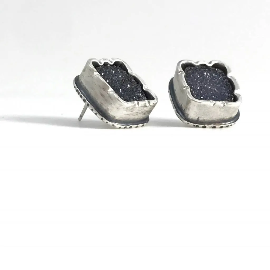 Creative Black Tie Small Studs - square (wholesale)