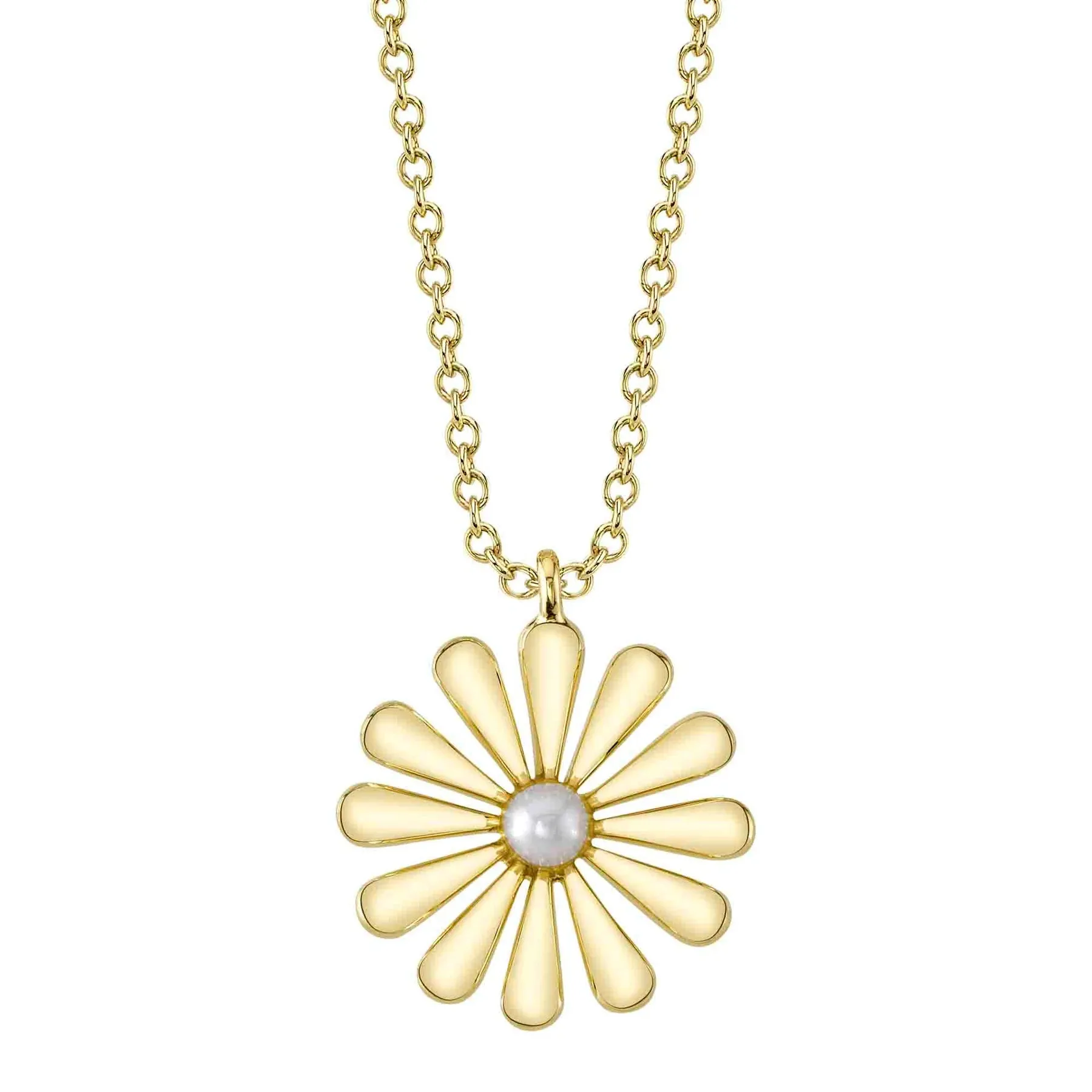 Cultured Pearl Flower Necklace