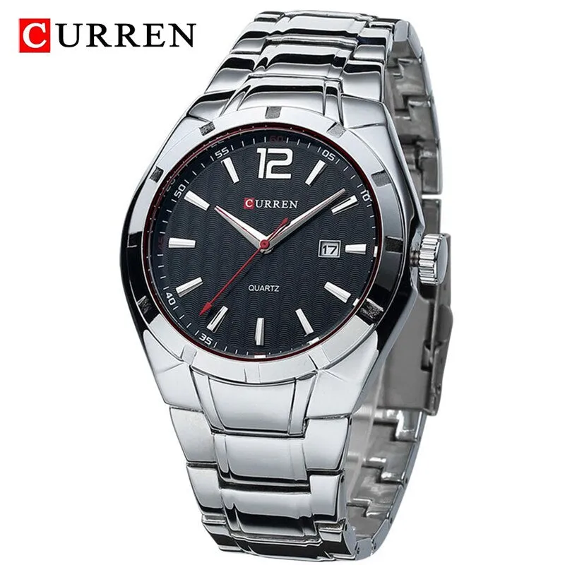 CURREN Fashion Watch Men Waterproof Quartz Stainless Steel Wrist Watches For Men Sports Watches Male Clock Relogio Masculino