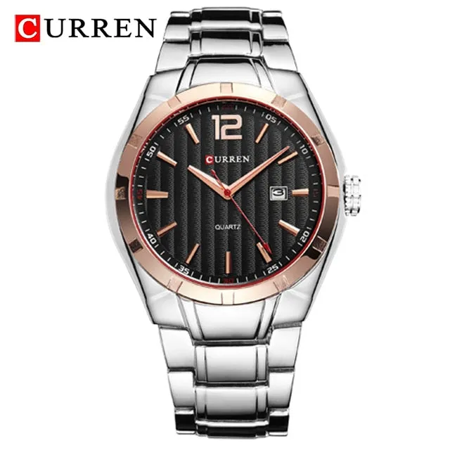 CURREN Fashion Watch Men Waterproof Quartz Stainless Steel Wrist Watches For Men Sports Watches Male Clock Relogio Masculino