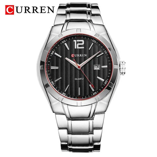 CURREN Fashion Watch Men Waterproof Quartz Stainless Steel Wrist Watches For Men Sports Watches Male Clock Relogio Masculino