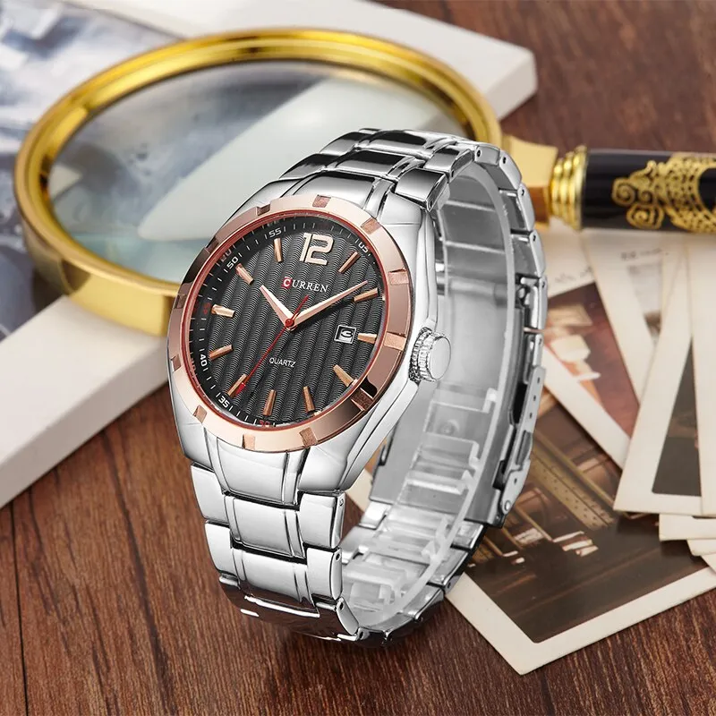 CURREN Fashion Watch Men Waterproof Quartz Stainless Steel Wrist Watches For Men Sports Watches Male Clock Relogio Masculino