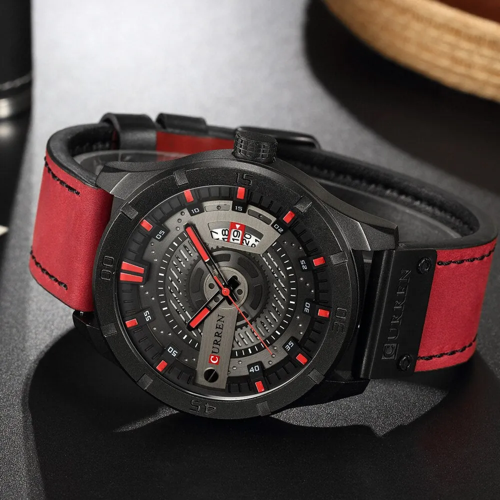 CURREN Mens Watches Luxury Brand Waterproof Military Sports Men Watch Analog Quartz Clock Man Leather Quartz-watch Wristwatch