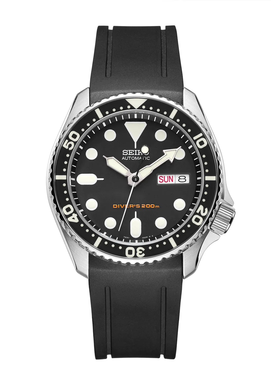 CURVED END RUBBER STRAP FOR SEIKO SKX (CB05)