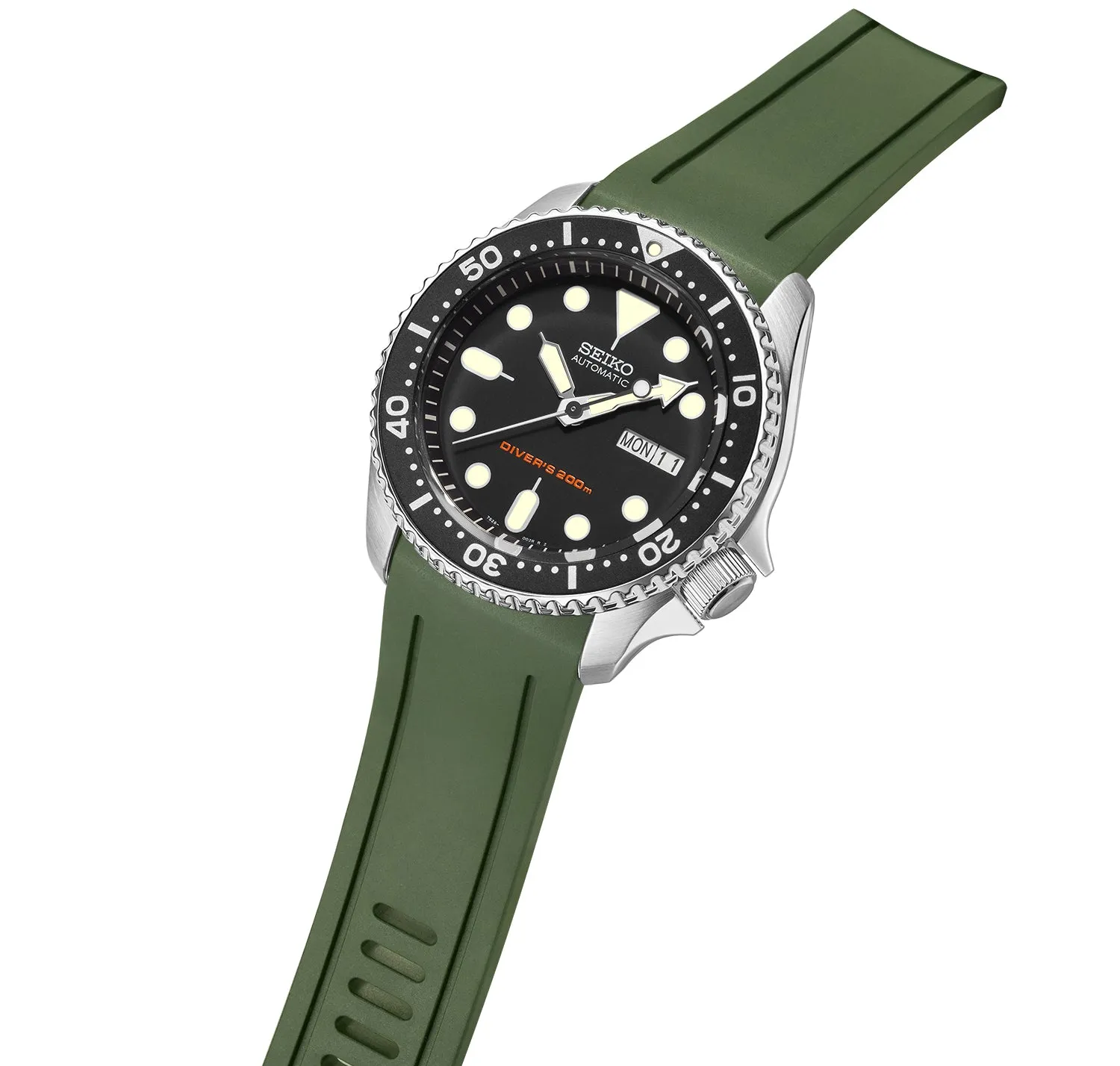 CURVED END RUBBER STRAP FOR SEIKO SKX (CB05)