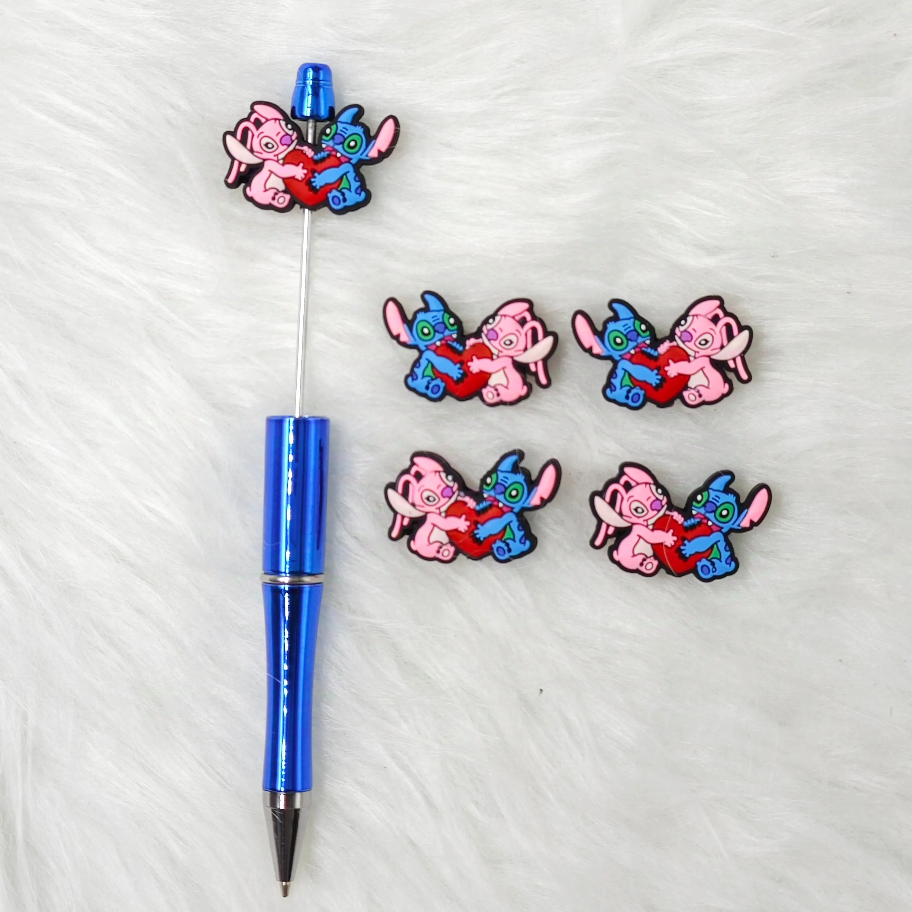Cute stits silicone focal beads for Valentine's Day
