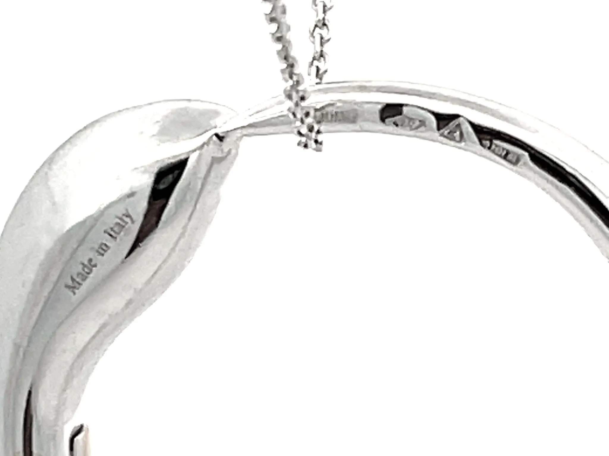 Damiani Infinito Snake Pendant Necklace in 18k White Gold