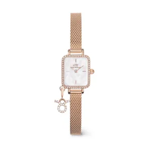 Daniel Wellington Women's Watch White MOP Dial Rose Gold Tone Case Quartz