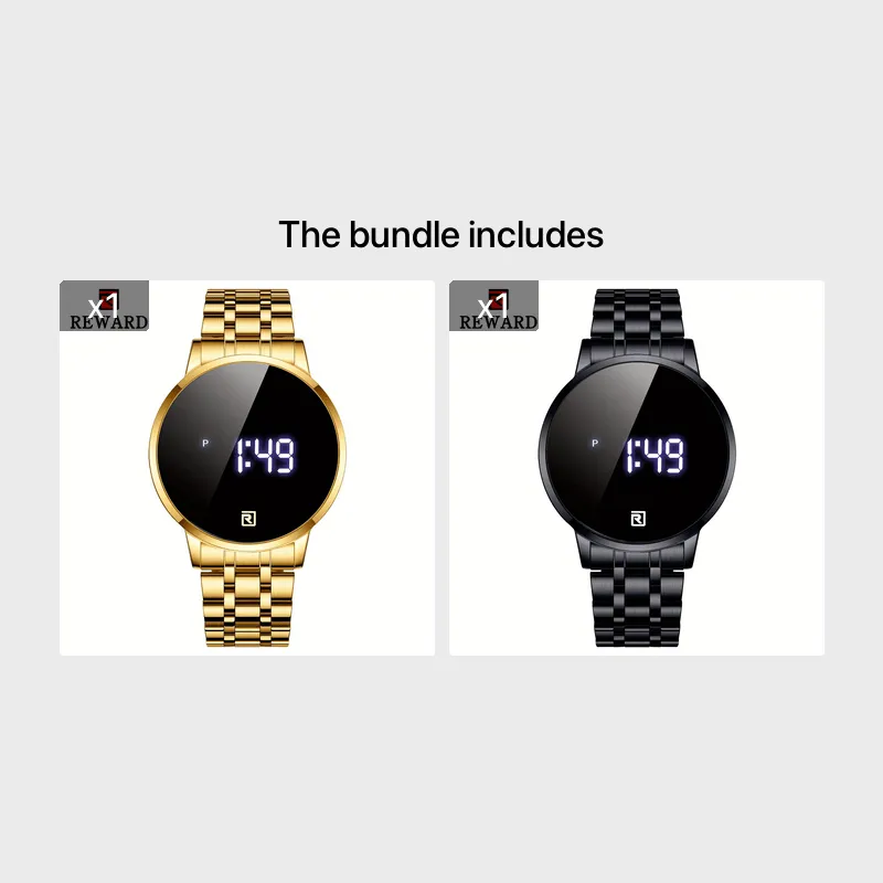 Deluxe Touch Screen Couples Wristwatch