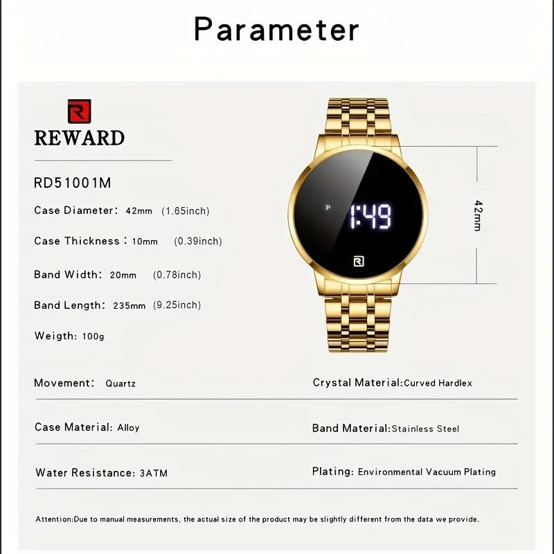 Deluxe Touch Screen Couples Wristwatch