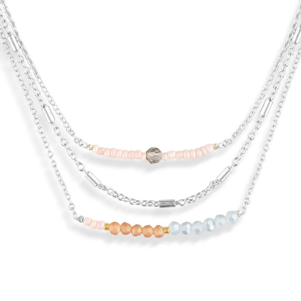 Demdaco Sharing Kindness Necklace Set of 3 - Multicolor Silver