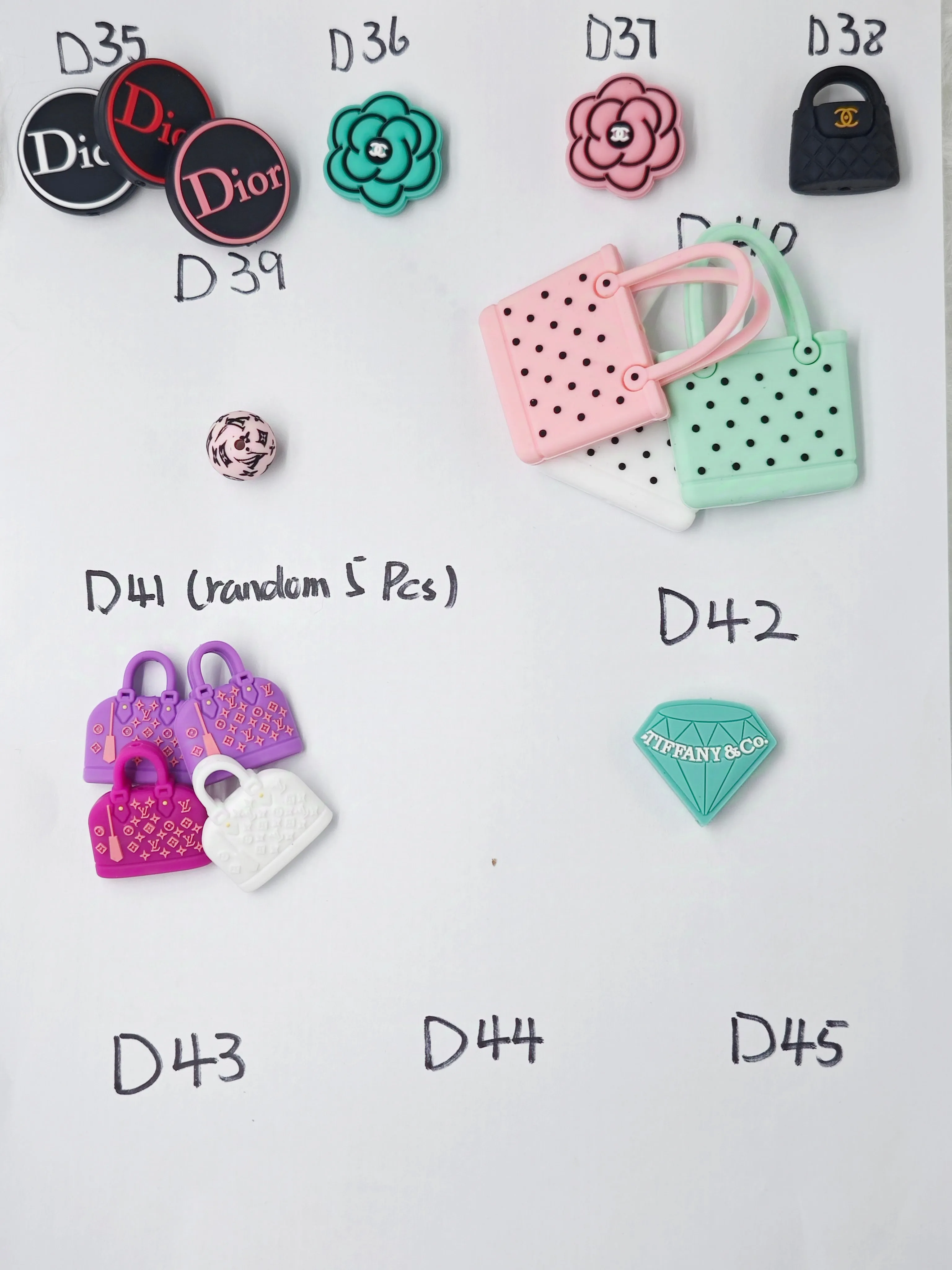 Designers Focals(D collection)-Cute Silicone Focal Beads (pick by using the number above the focals)