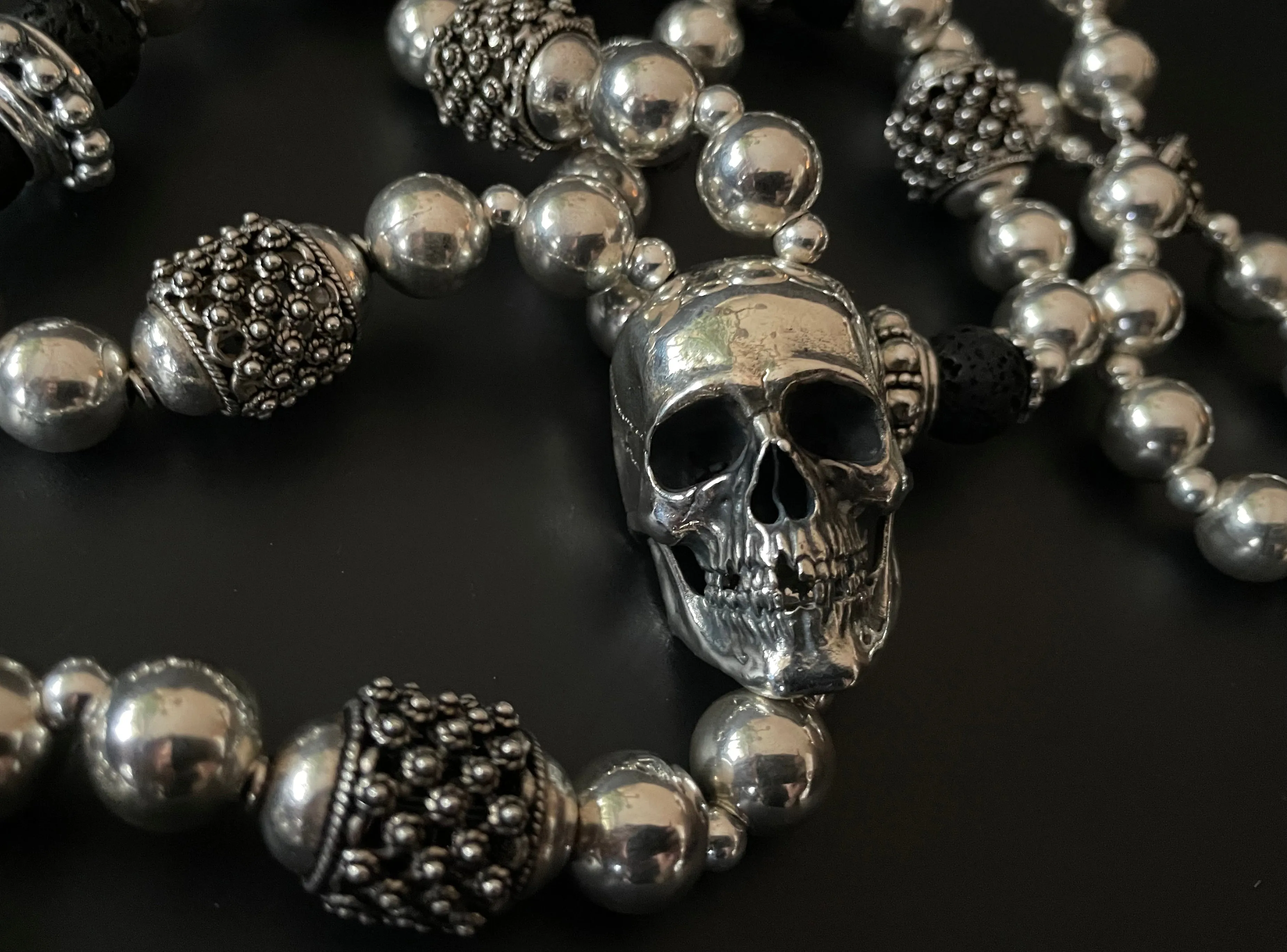 Deus Vult Templar Cross Skull Rosary