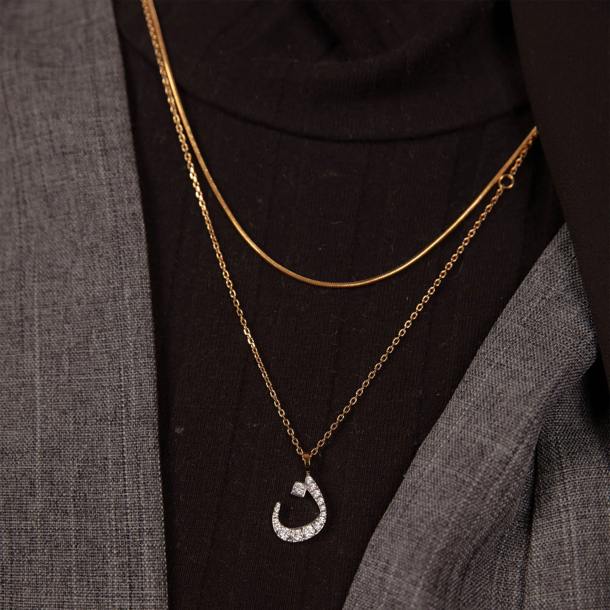 Diamond Letter Necklace