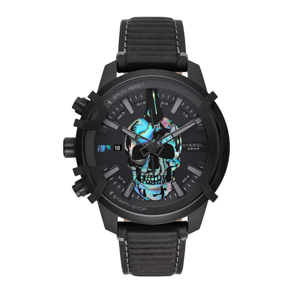DIESEL ANALOG WATCH 0 JWL SS LEATHER STRAP