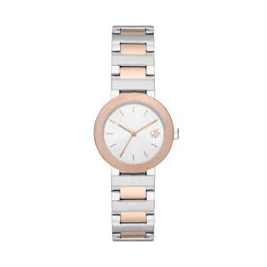DKNY METROLINK THREE-HAND TWO-TONE STAINLESS STEEL WATCH