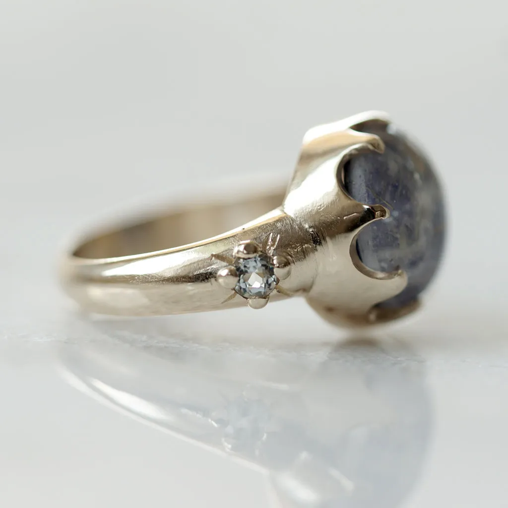 Doublet Lapiz Rutilated Ring in gold