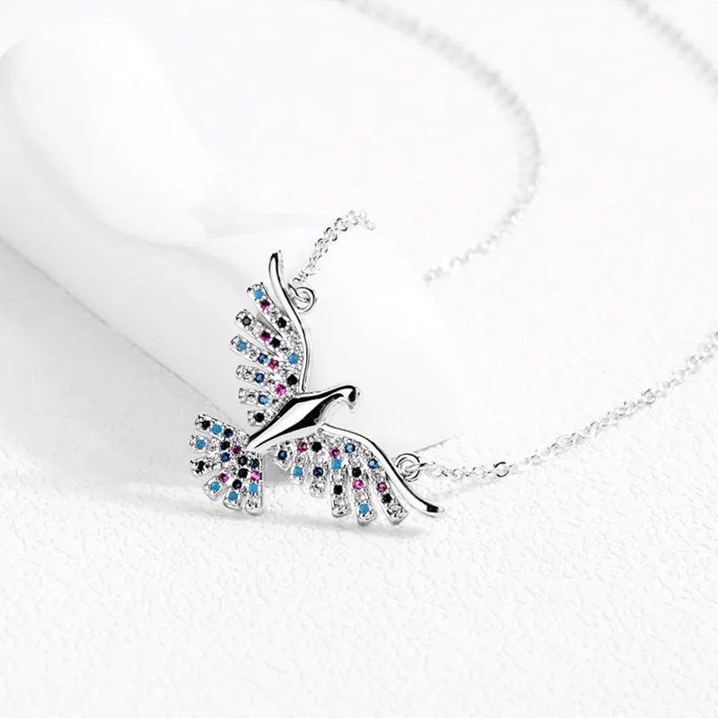 Eagle Pendant Copper Plated Diamond Necklace