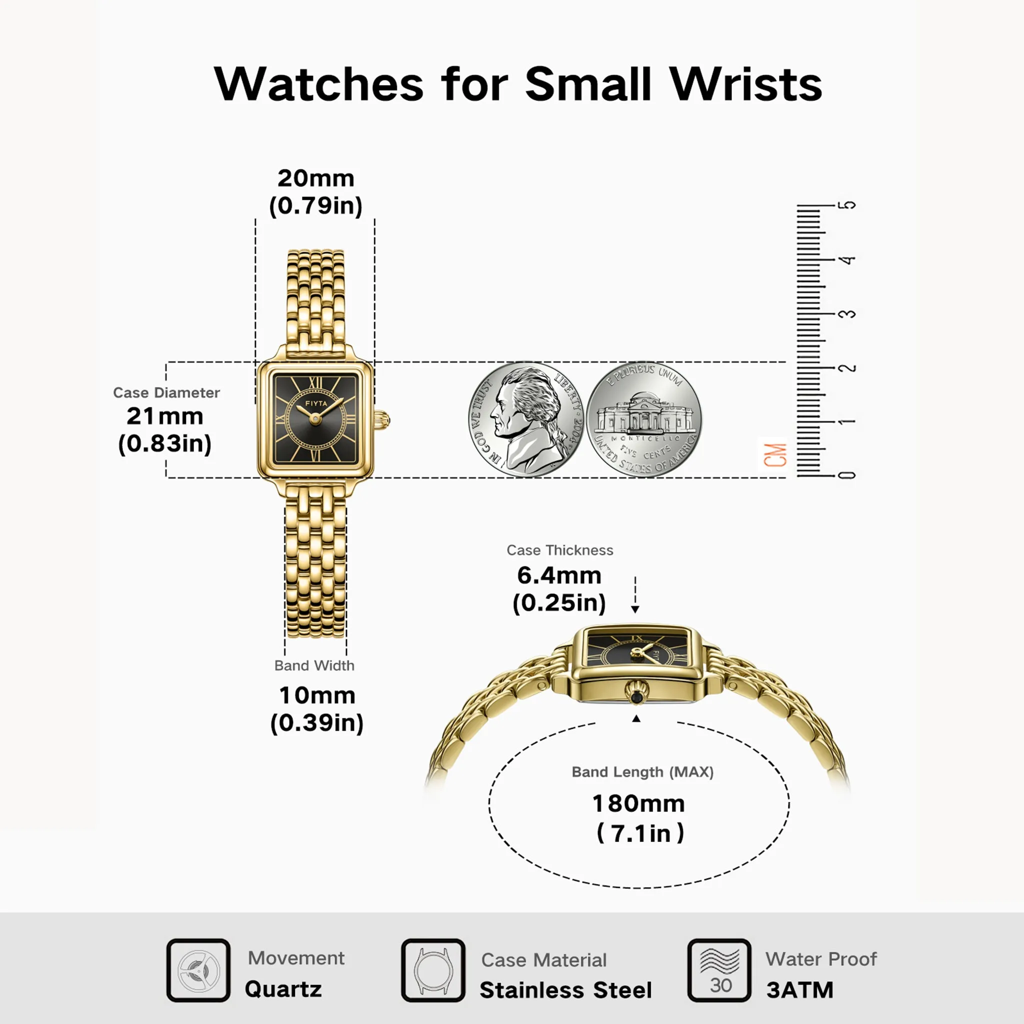 Eclipse Series Gold Watches for Women