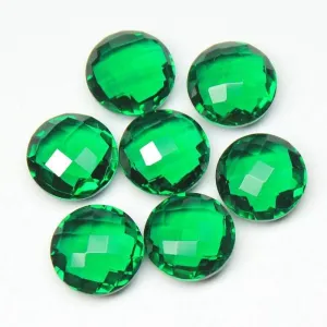 Emerald Green Quartz Faceted Round Beads 10mm 10pc