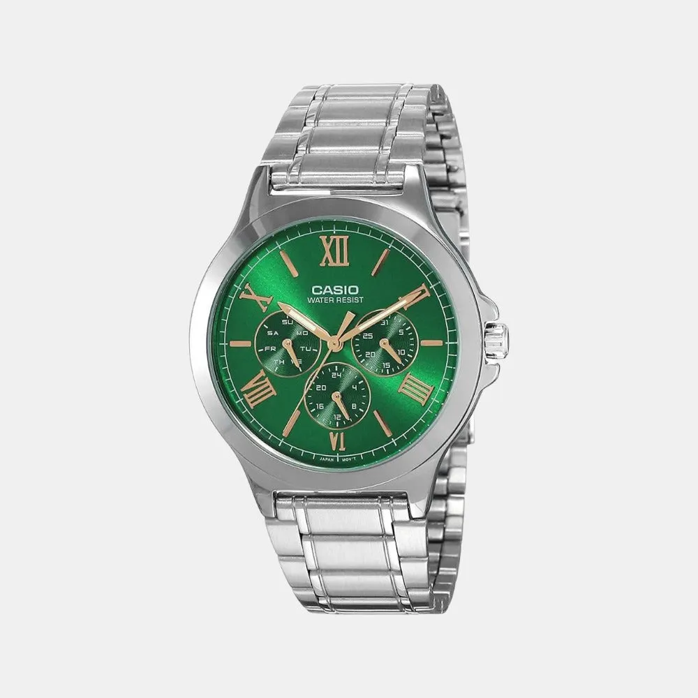 Enticer Men's Chronograph Stainless Steel Watch A1685 - MTP-V300D-3AUDF