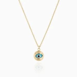 Evil Eye Gold Pendant Necklace