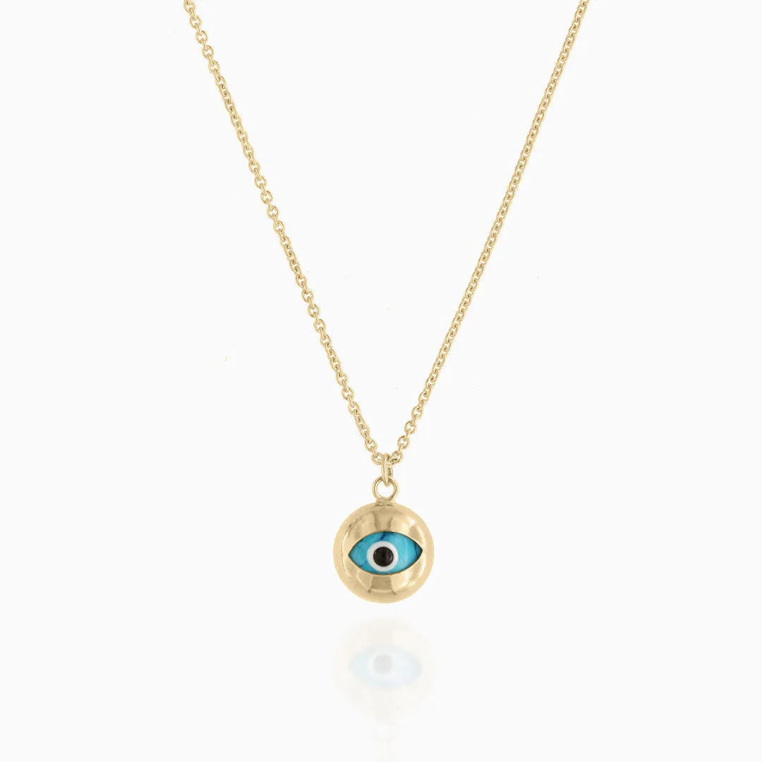 Evil Eye Gold Pendant Necklace
