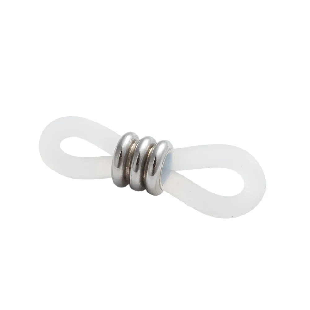 Eye Glass Holder Clear/Stainless Steel Bead 10/pk