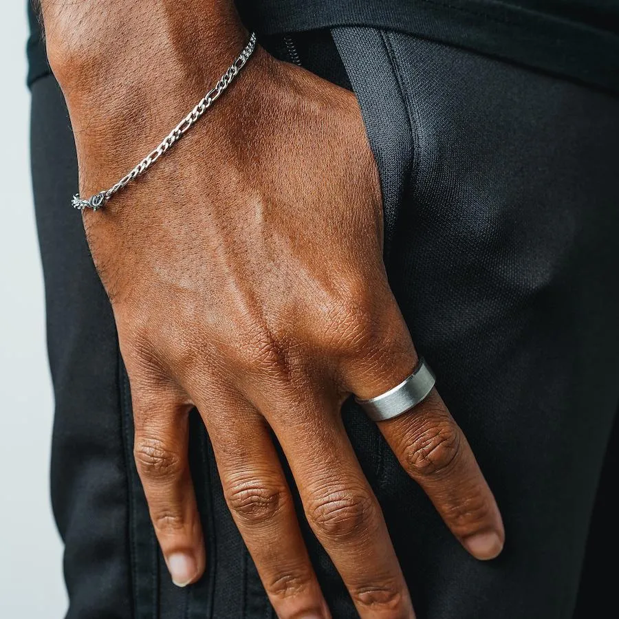 Figaro Chain Bracelet - Solid 925 Sterling Silver