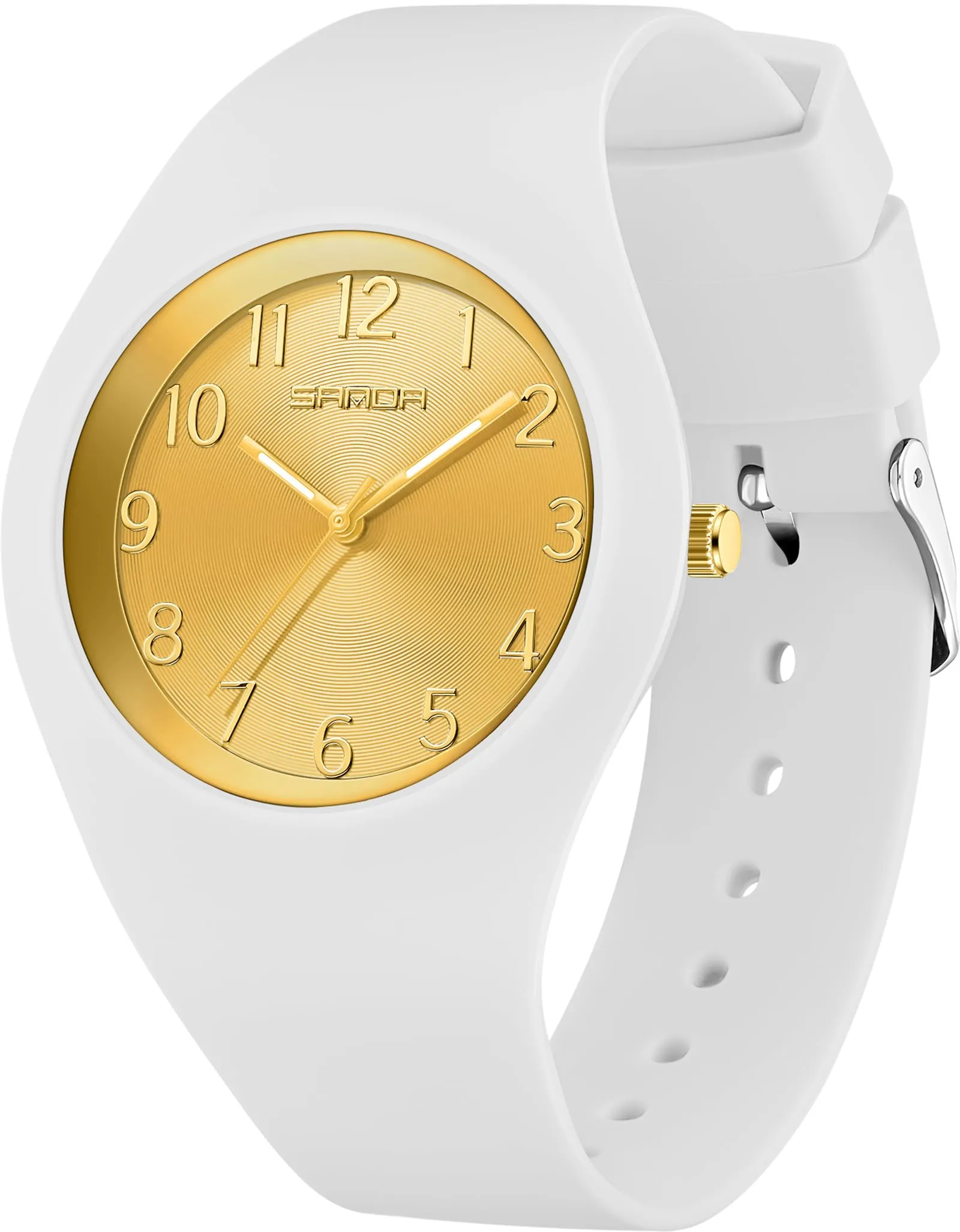 Findtime Ladies Watches Waterproof Watches for Women Soft Silicone Strap  Simple Watch  Nurse Watch with Secondhand -6186