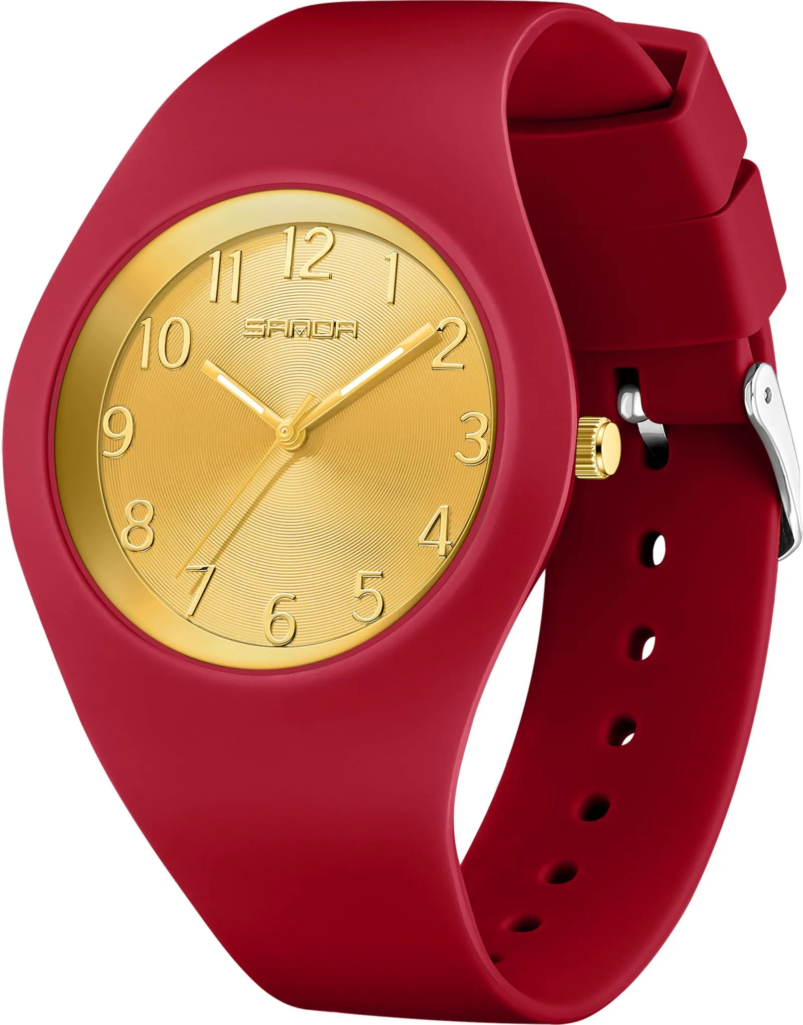 Findtime Ladies Watches Waterproof Watches for Women Soft Silicone Strap  Simple Watch  Nurse Watch with Secondhand -6186