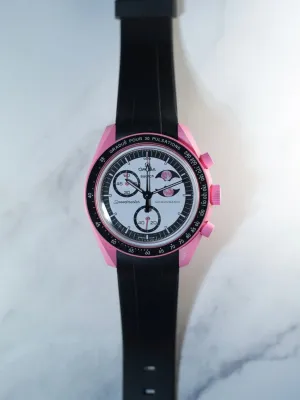 FKM Rubber Strap for Omega X Swatch MoonSwatch Mission to The Pink Moonphase