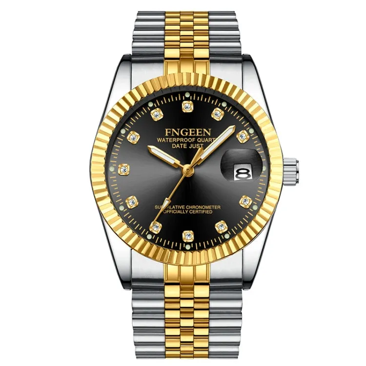 FNGEEN 7008 Men Fashion Diamond Dial Watch Couple Watch