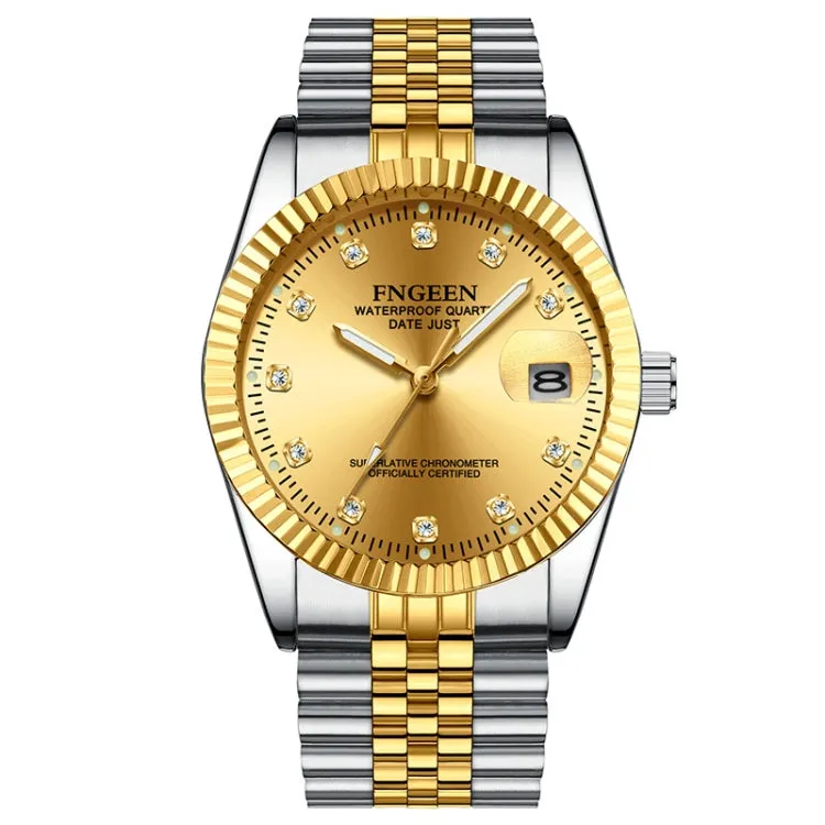 FNGEEN 7008 Men Fashion Diamond Dial Watch Couple Watch
