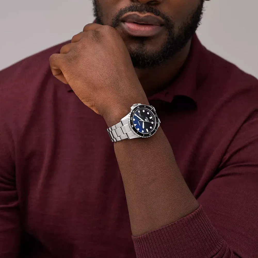 Fossil Blue Dive Three-Hand Date Stainless Steel Watch