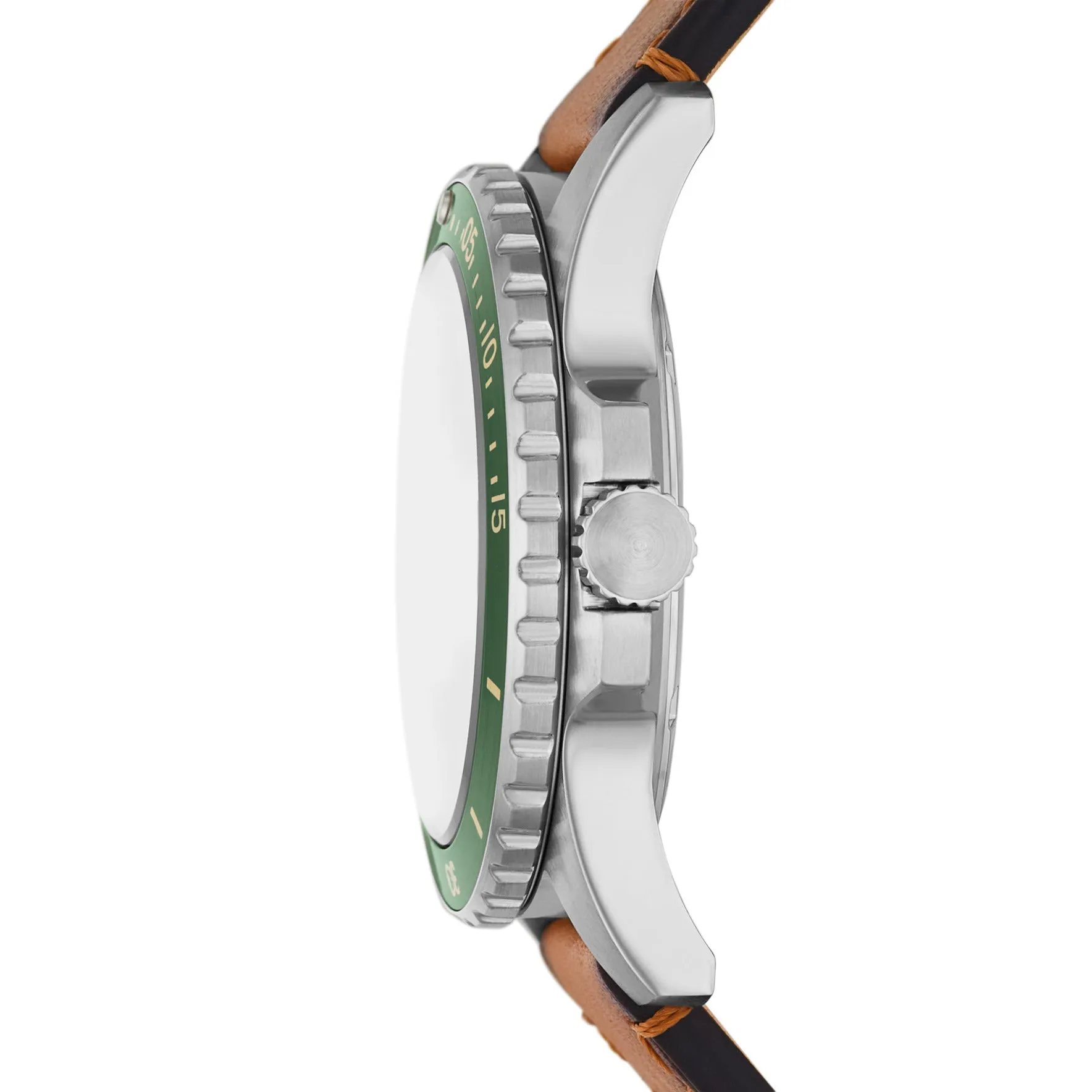 Fossil Blue Three-Hand Date Tan Eco Leather Watch