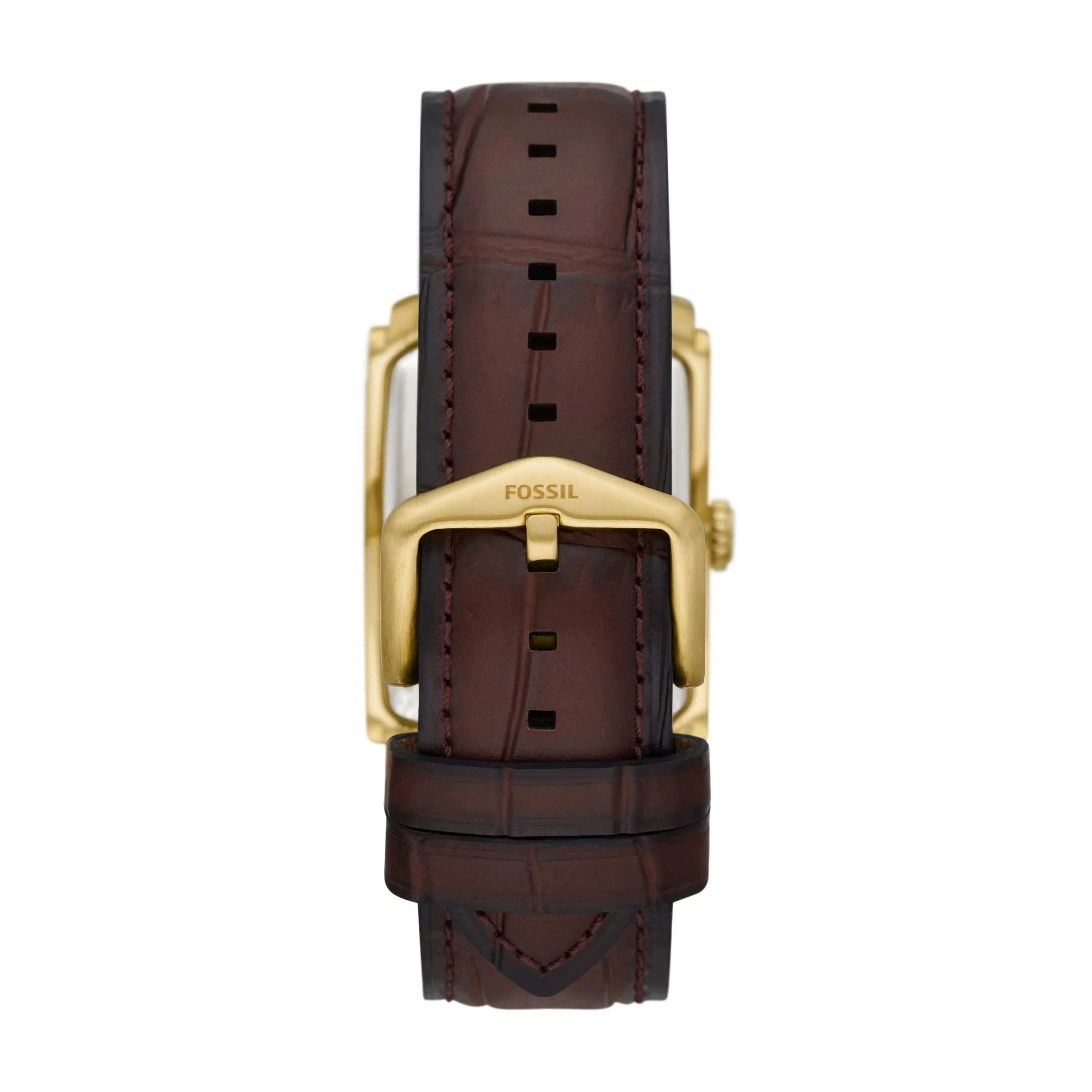 Fossil Carraway Three-Hand Brown Croco Gents Leather Watch - FS6011