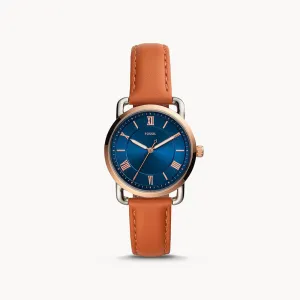 Fossil  Copeland Silver Leather Women's Watch - ES4825