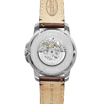 Fossil Grant Brown Leather Strap Cream Dial Automatic Watch for Gents - ME3052