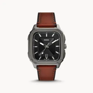 Fossil Inscription Three Hand Date Amber Eco Leather Men's Watch - FS5934