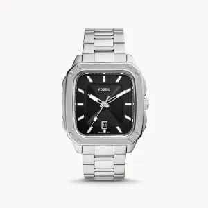Fossil Inscription Three Hand Date Stainless Steel Men's Watch - FS5933