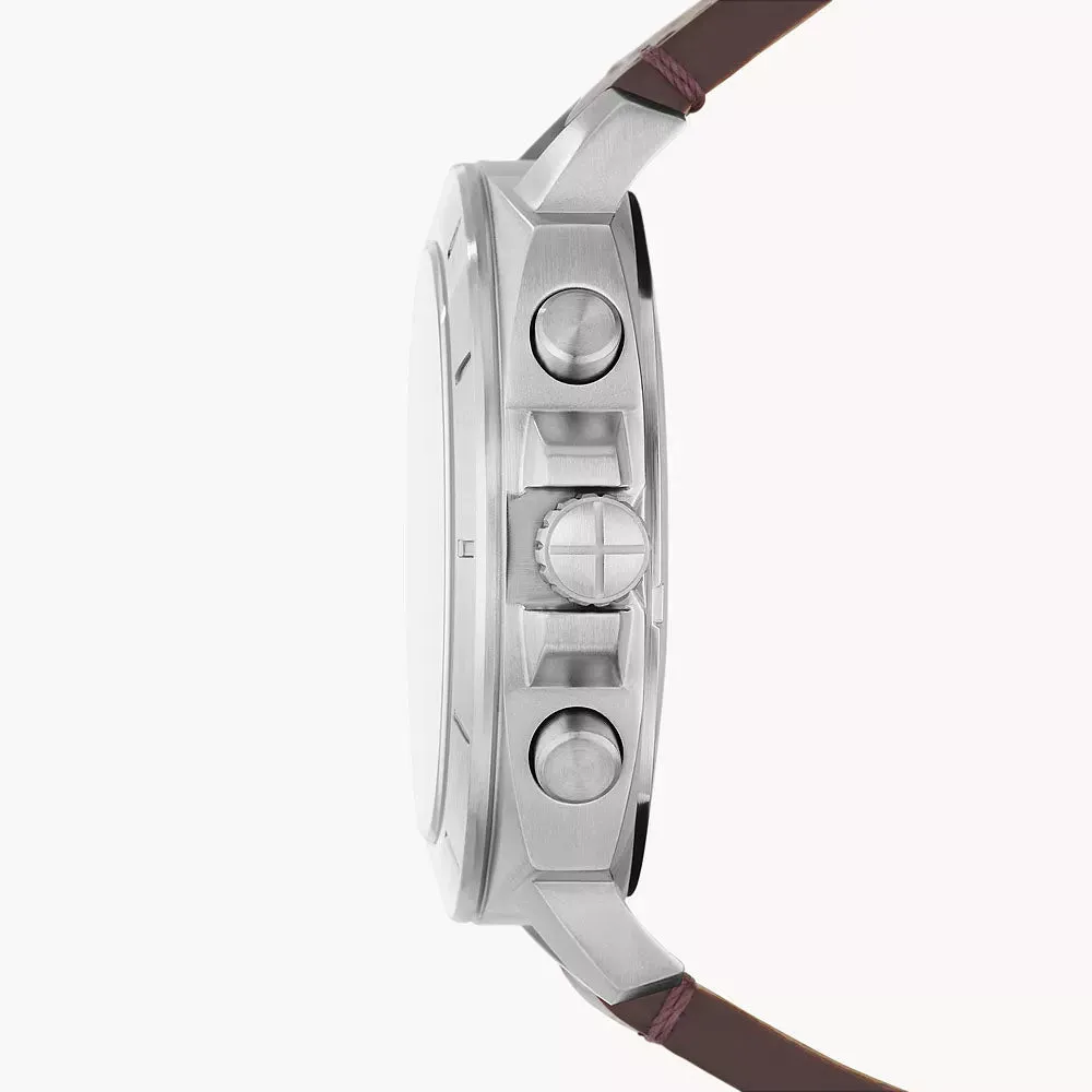 Fossil Privateer Men's Chronograph Brown Leather Watch - BQ2778