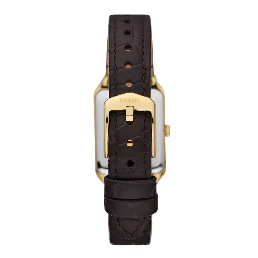 Fossil Raquel Ladies Three-Hand Date Brown Croco LiteHide™ Leather Watch