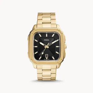 Fossil Three Hand Date Gold Tone Stainless Steel Men's Watch - FS5932