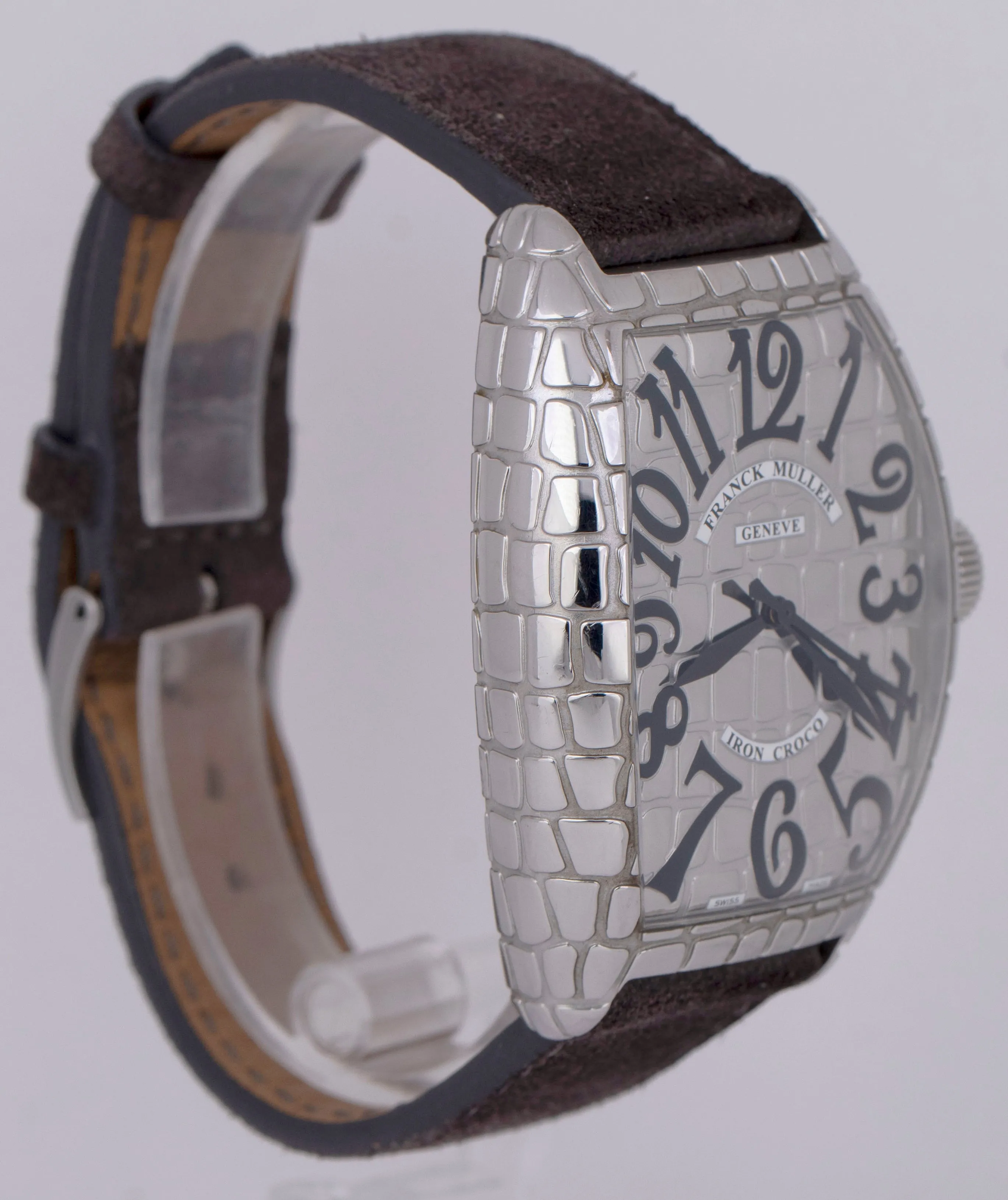 Franck Muller 8880 SC Iron Croco 39mm Stainless Steel Leather Automatic Watch