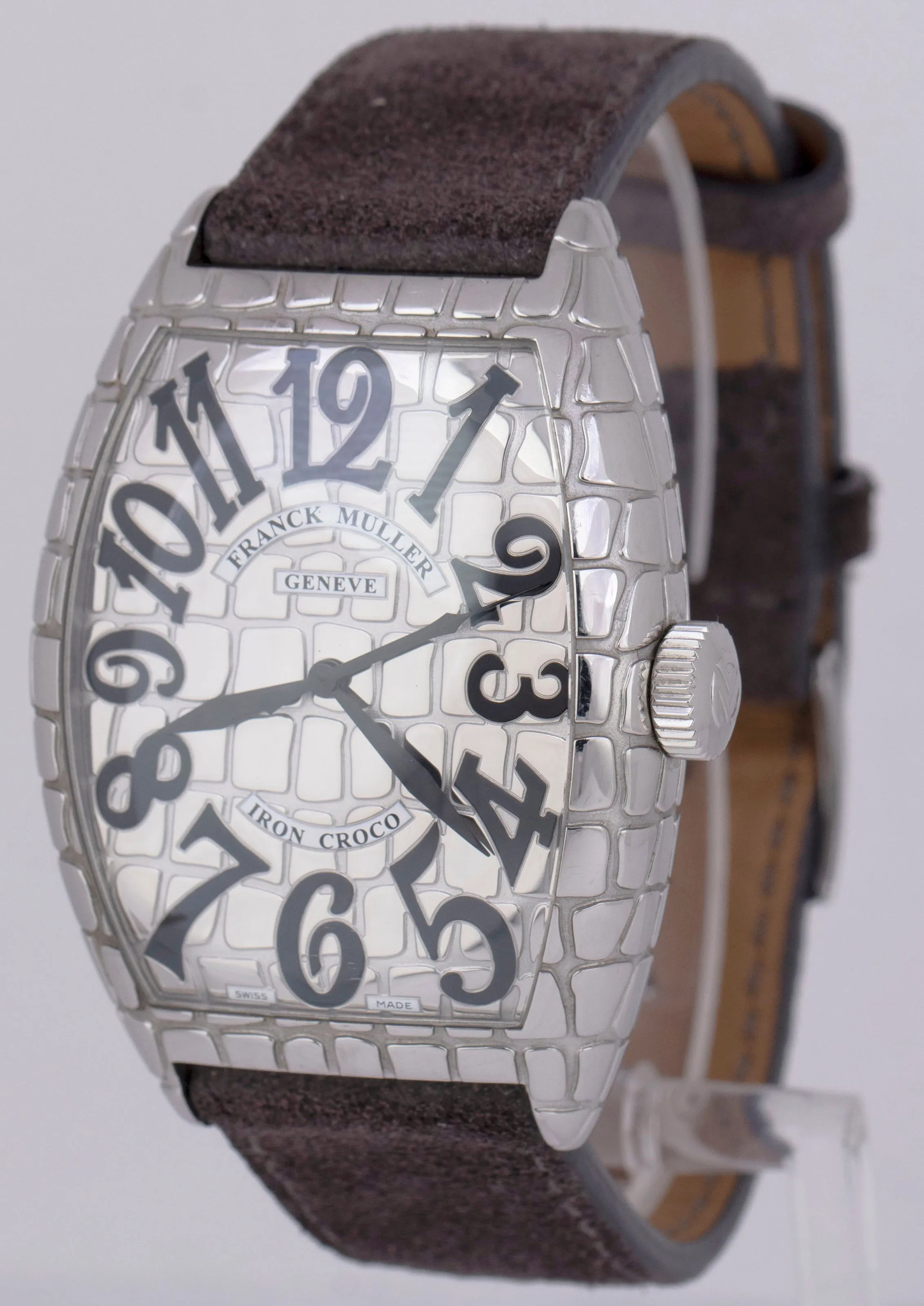 Franck Muller 8880 SC Iron Croco 39mm Stainless Steel Leather Automatic Watch
