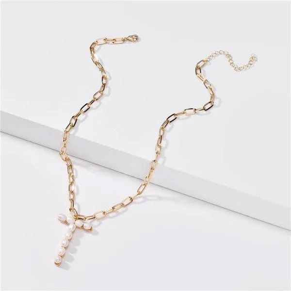 Fresh water pearl initial letter necklace