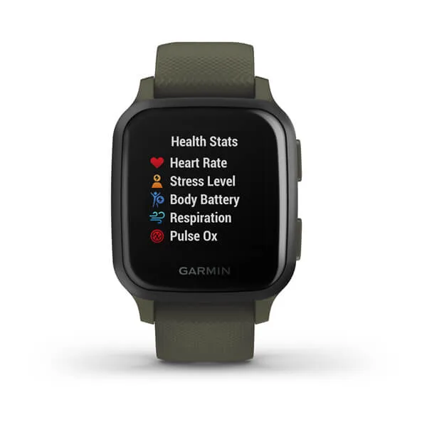 Garmin Venu Sq Music Edition Slate Aluminium Black Silicone Full Display Dial Smart Watch - 010-02426-13