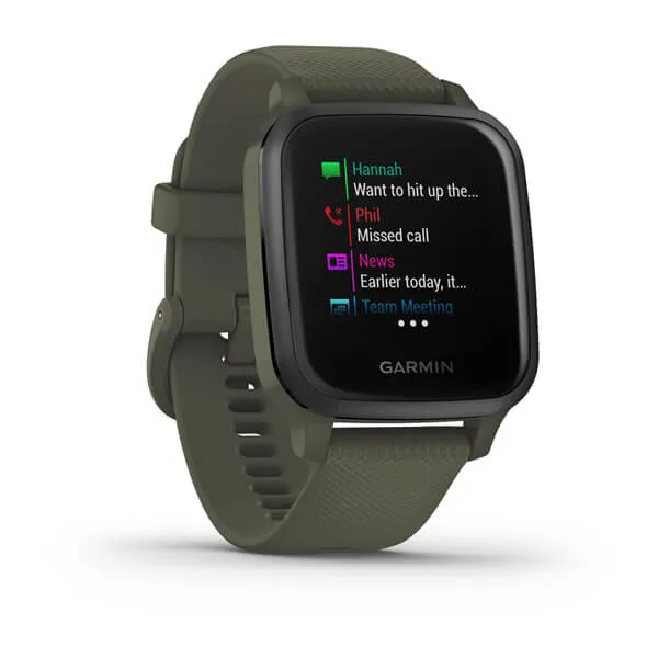 Garmin Venu Sq Music Edition Slate Aluminium Black Silicone Full Display Dial Smart Watch - 010-02426-13