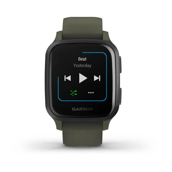 Garmin Venu Sq Music Edition Slate Aluminium Black Silicone Full Display Dial Smart Watch - 010-02426-13